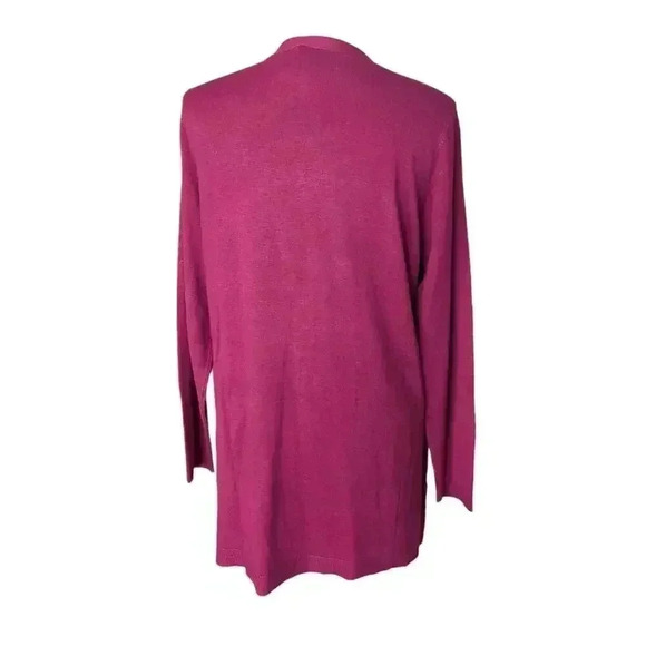 New Monroe & Main Large Red Wine Tunic Long Sleeve cardigan Sweater Button Up - Picture 5 of 6
